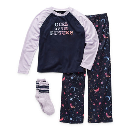 Thereabouts Adaptive Little & Big Girls 2-pc. Pant Pajama Set, Medium (10-12) , Green