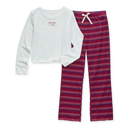 Thereabouts Girls 2-pc. Pant Pajama Set, Large (14.5/16.5) Plus , Pink