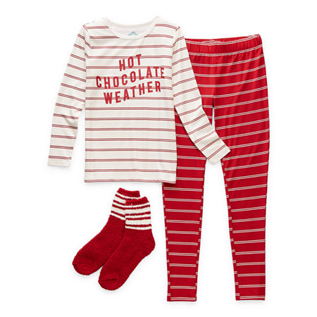 Thereabouts Little & Big Girls 2-pc. Pant Pajama Set, 10 , Red