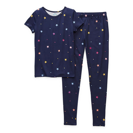 Thereabouts Little & Big Girls 2-pc. Pant Pajama Set, 14 , Blue