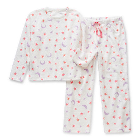 Thereabouts Little & Big Girls 2-pc. Pant Pajama Set, Large (14) , Beige