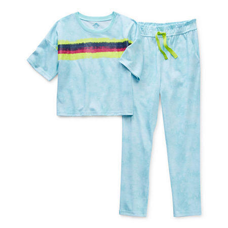 Thereabouts Little & Big Girls 2-pc. Pant Pajama Set, Large (14) , Blue