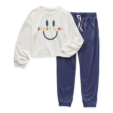 Thereabouts Little & Big Girls 2-pc. Pant Pajama Set, Medium (10-12) , Blue