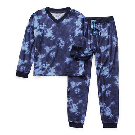 Thereabouts Little & Big Girls 2-pc. Pant Pajama Set, Small (7-8) , Blue