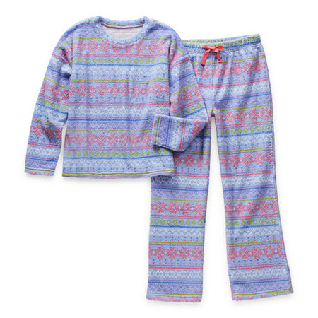 Thereabouts Little & Big Girls 2-pc. Pant Pajama Set, Small (7-8) , Purple