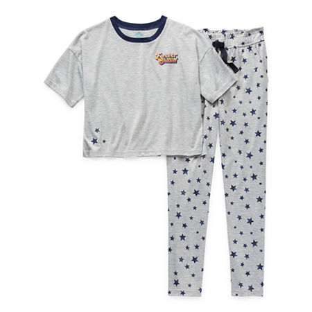 Thereabouts Little & Big Girls 2-pc. Pant Pajama Set, Xx-small (4-5) , Gray