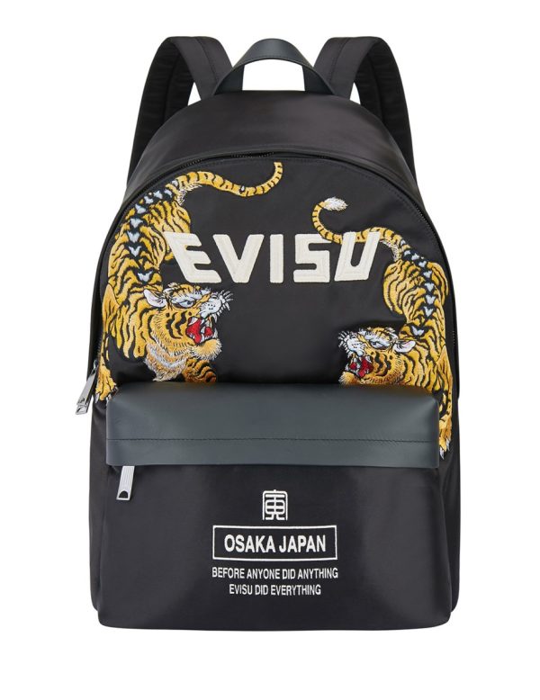 Tigers Embroidered Satin Backpack