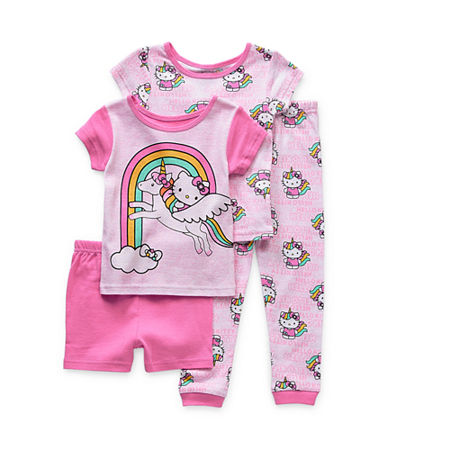 Toddler Girls 4-pc. Hello Kitty Pajama Set, 4t , Pink