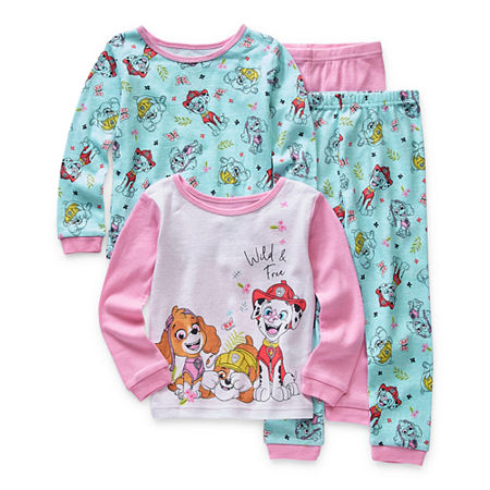 Toddler Girls 4-pc. Paw Patrol Pant Pajama Set, 2t , Pink