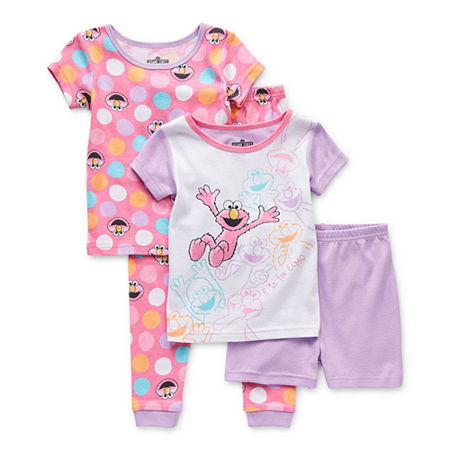 Toddler Girls 4-pc. Sesame Street Pajama Set, 2t , Pink