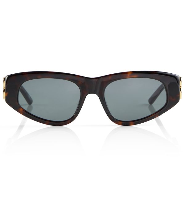 Tortoiseshell oval sunglasses