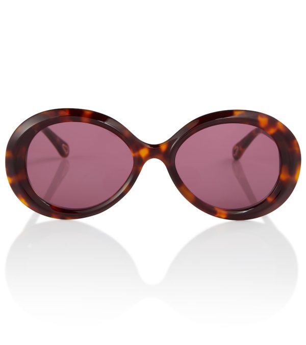 Tortoiseshell round sunglasses