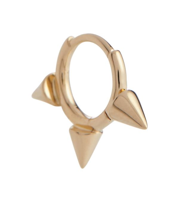 Triple Spike Clicker 14kt gold single earring