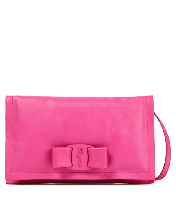 Viva Bow Mini leather clutch