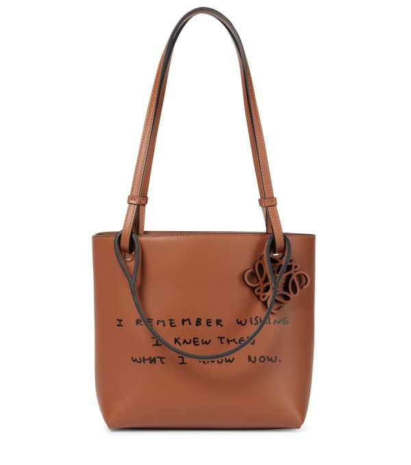 Words leather tote