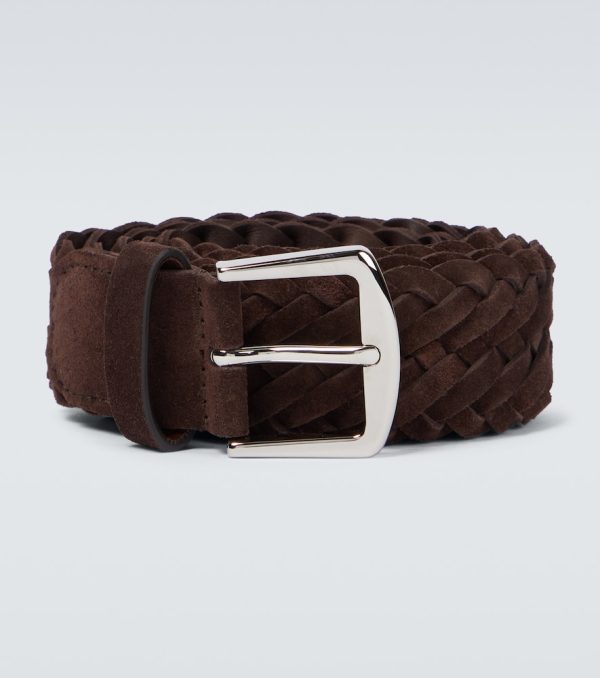 Woven suede belt