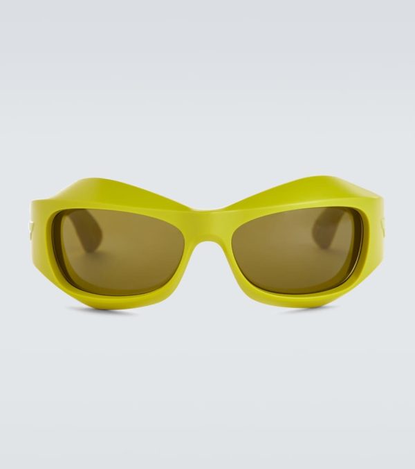 Wrap-around acetate sunglasses