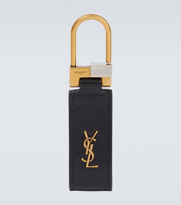 YSL leather keychain