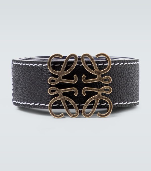 Anagram reversible leather belt