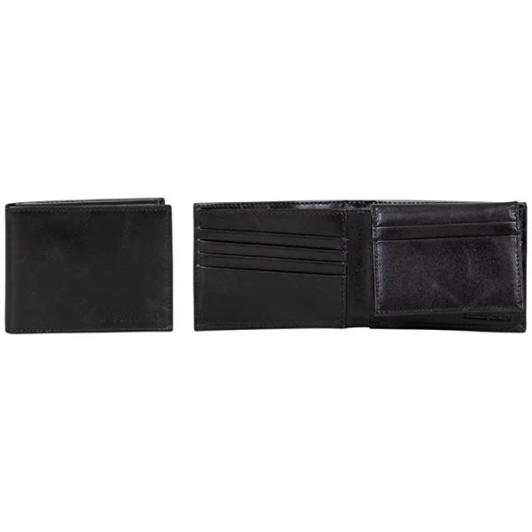 Ben Sherman Men's Manchester Slim Bifold Full-Grain Leather RFID Minimalist Gift Box Wallet