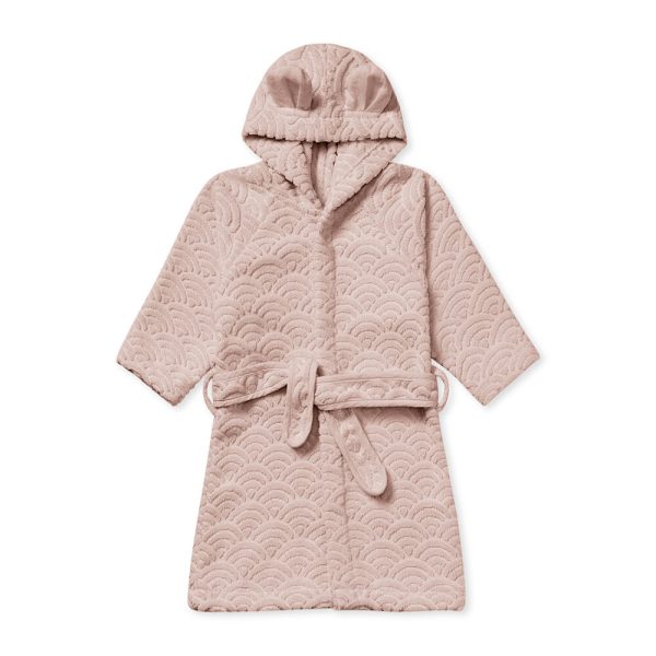 Cam Cam Copenhagen - Hooded Bathrobe With Ears - 1-2 Years - GOTS Dusty Rose