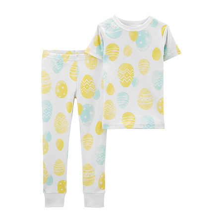 Carter's Toddler Girls 2-pc. Pant Pajama Set, 4t , White