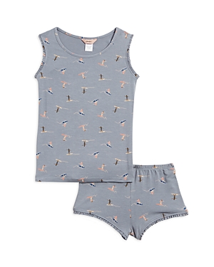 Eberjey Girls' Gisele Surfer Print Pajama Set - Little Kid, Big Kid