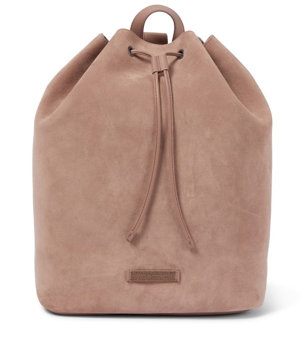 Embellished suede backpack