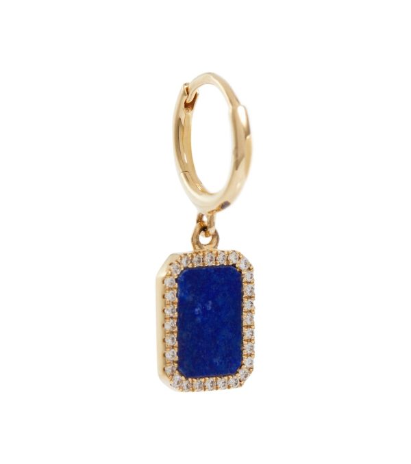 Exclusive to Mytheresa - 18kt yellow lapis and diamonds single earring