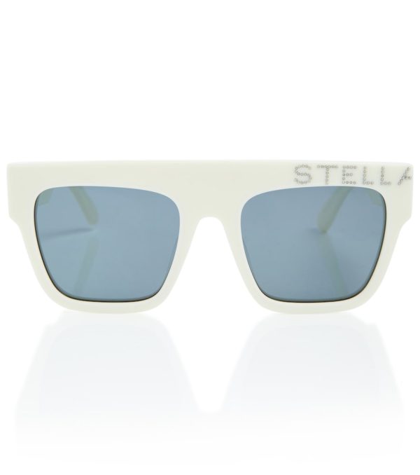 Flat-brow logo sunglasses