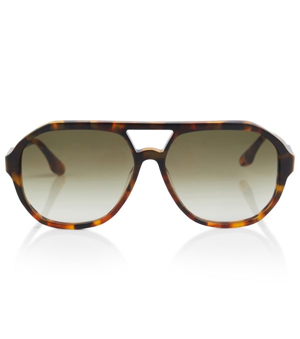 Flat-brow tortoiseshell sunglasses