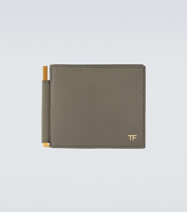 Grained leather wallet