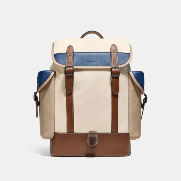Hitch Backpack In Organic Cotton Canvas in White