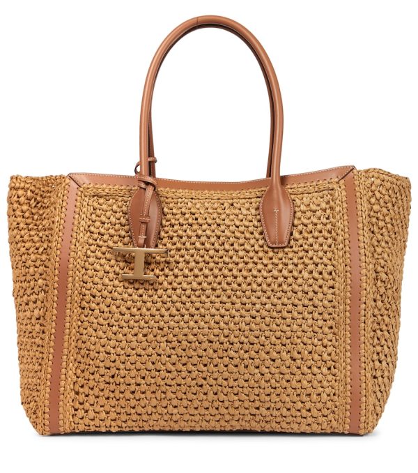 Holly Medium raffia effect tote