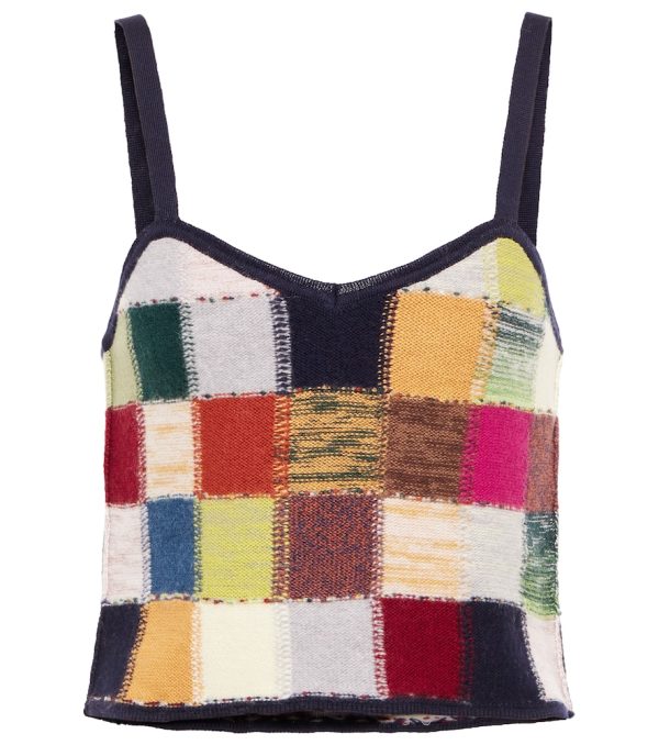 Intarsia wool-blend camisole