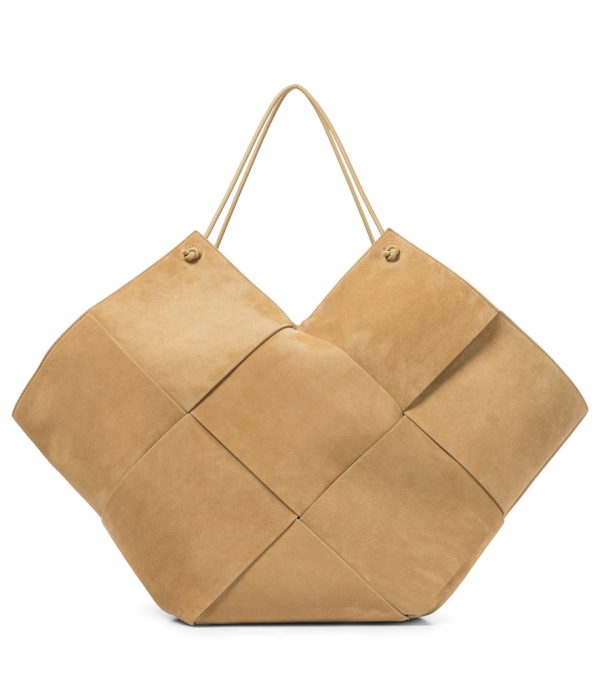 Intrecciato Medium suede tote