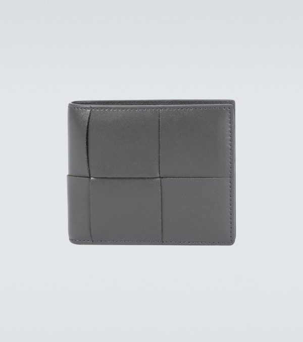 Intrecciato leather wallet