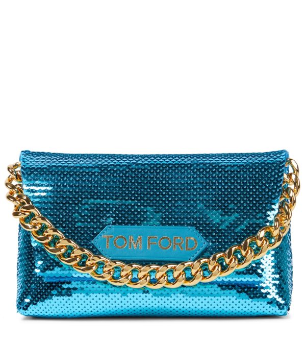 Label Mini sequined clutch