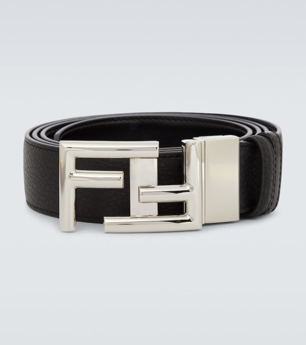 Leather FF buckle belt