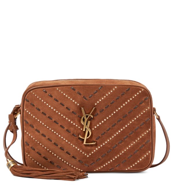 Lou Camera suede crossbody bag