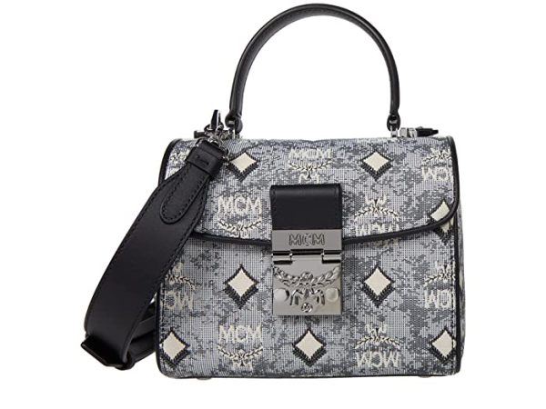 MCM Vintage Jacquard Small Satchel