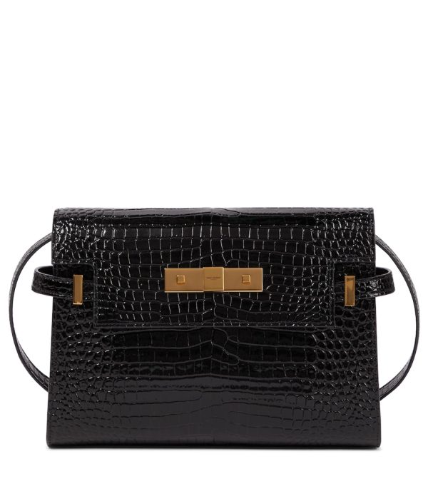 Manhattan Small croc-effect leather tote