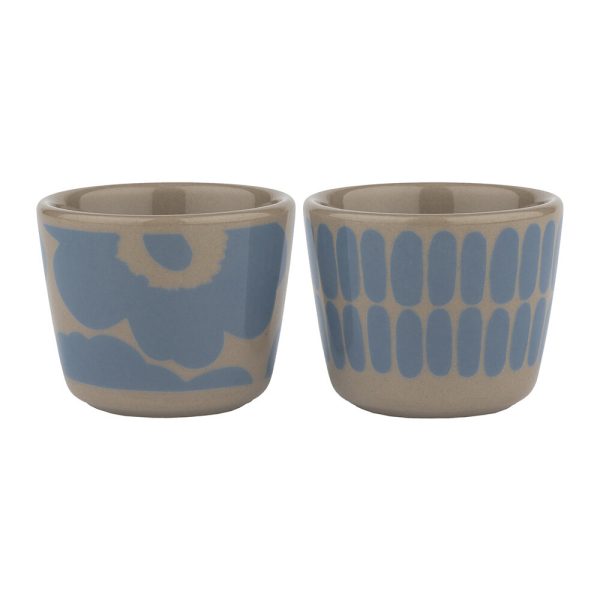 Marimekko - Oiva Alku Egg Cup - Set of 2 - Terra/Sky Blue