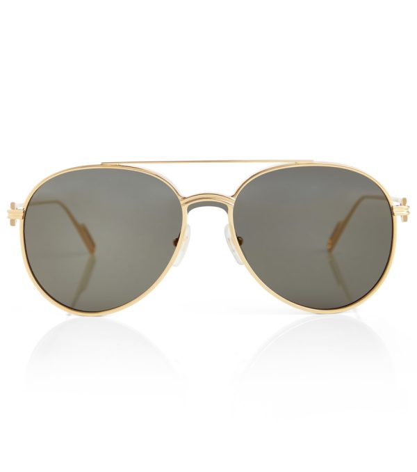 Metal aviator sunglasses