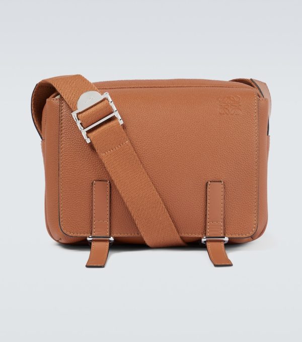 Military grained leather belt bag