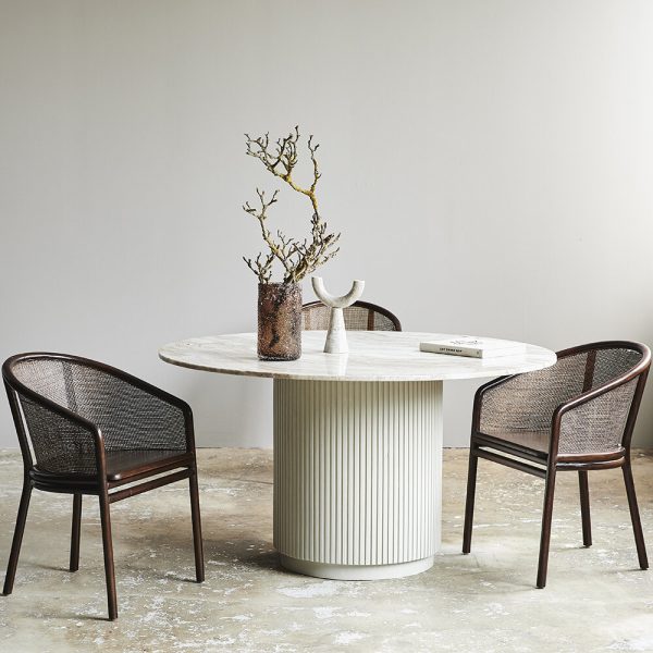 Nordal - Eire Round Dining Table - White Marble