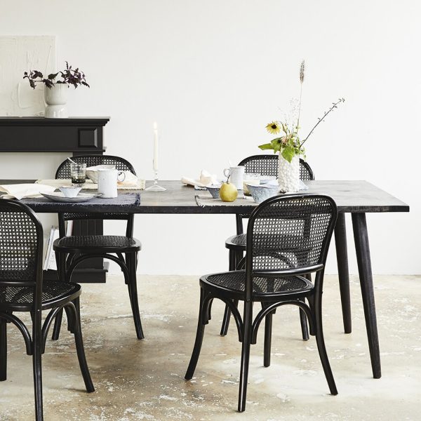 Nordal - Hau Square Dining Table - Black Wood