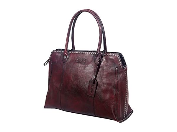 Old Trend Genuine Leather Soul Stud Satchel Bag