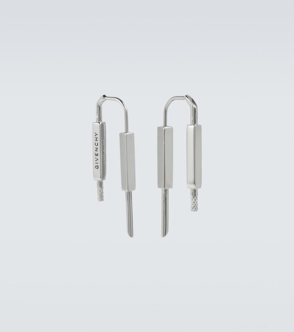 Padlock metal earrings