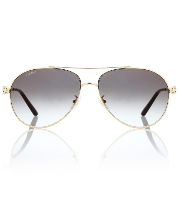 Panthère de Cartier aviator sunglasses